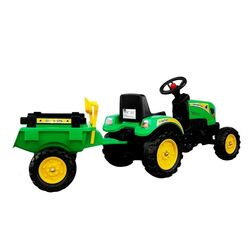 Tractor cu pedale și remocă LeanToys Branson 3827 (Green) Thumb