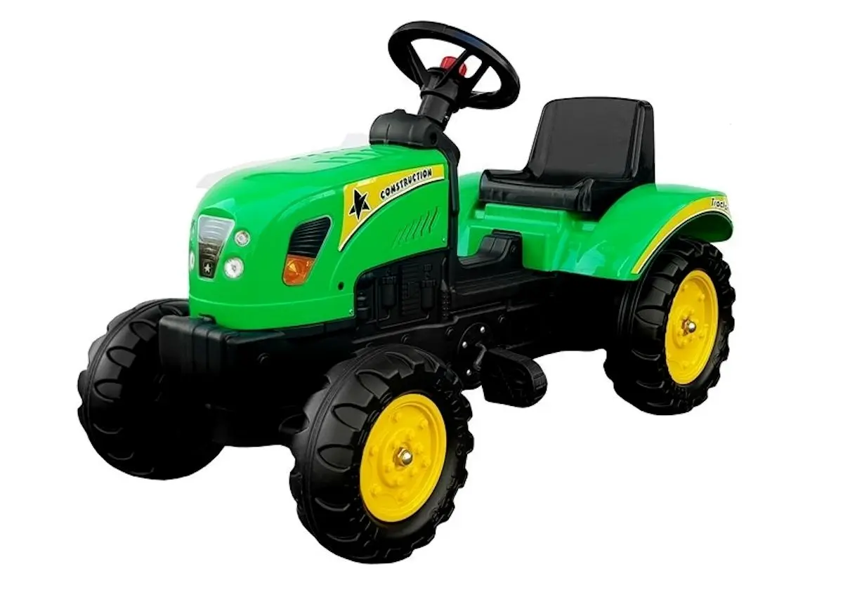 Tractor cu pedale și remocă LeanToys Branson 3827 (Green)