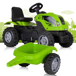 Tractor cu pedale si remorca MalPlay XXL 109639 (Green/Black) Thumb