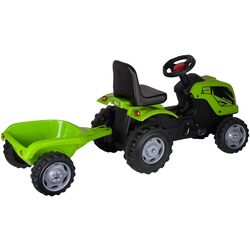 Tractor cu pedale si remorca MalPlay XXL 109639 (Green/Black)