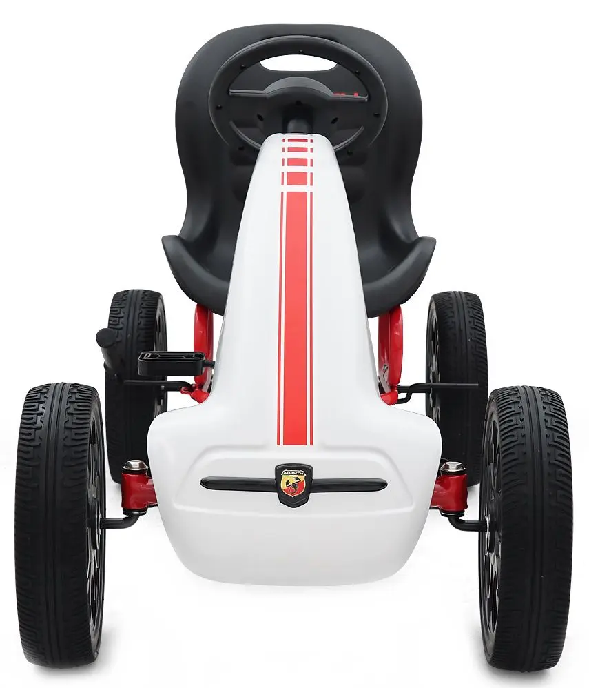 Carting cu pedale Milly Mally Go-kart Abarth (White)