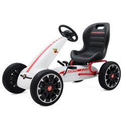 Carting cu pedale Milly Mally Go-kart Abarth (White)