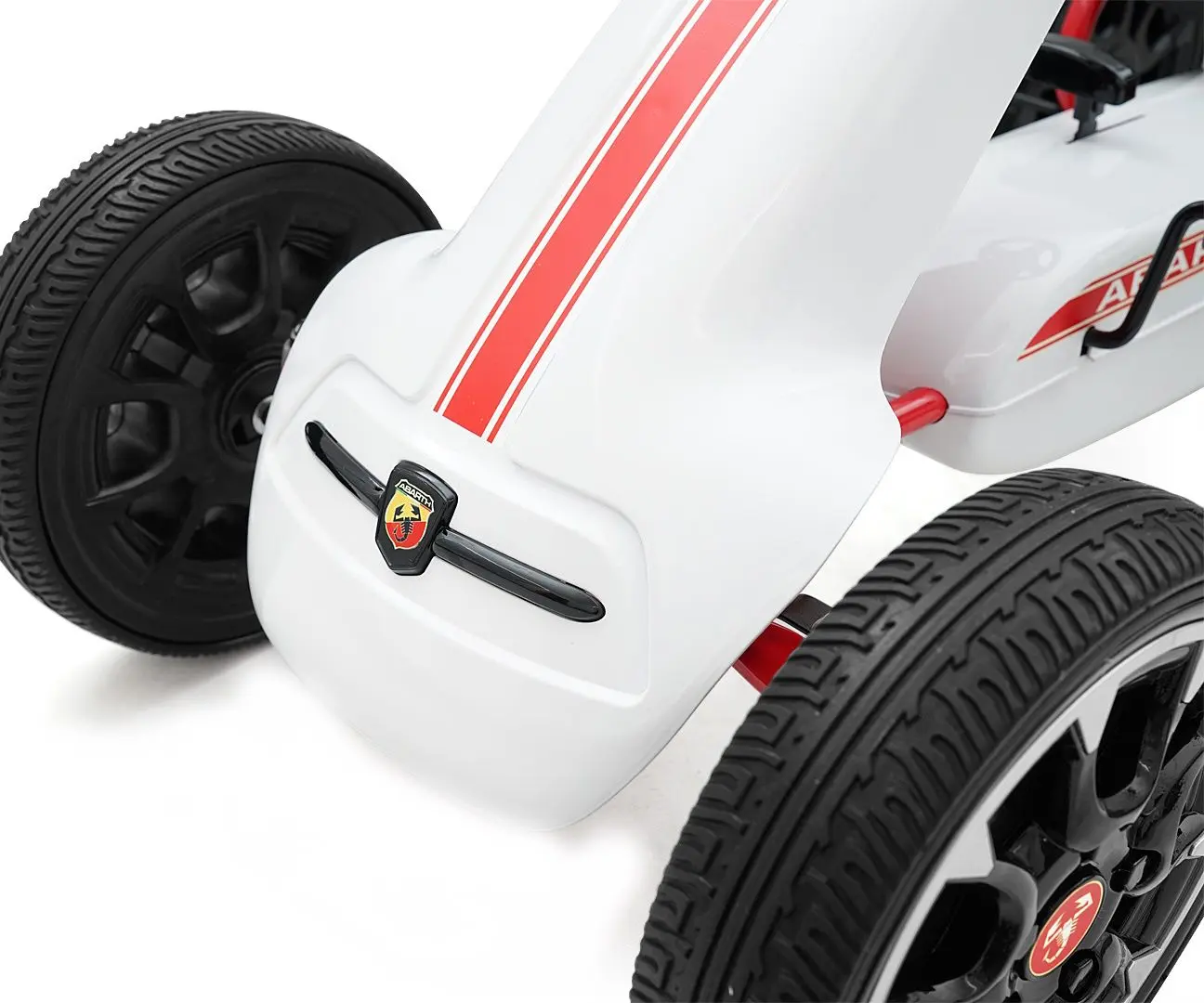 Carting cu pedale Milly Mally Go-kart Abarth (White)