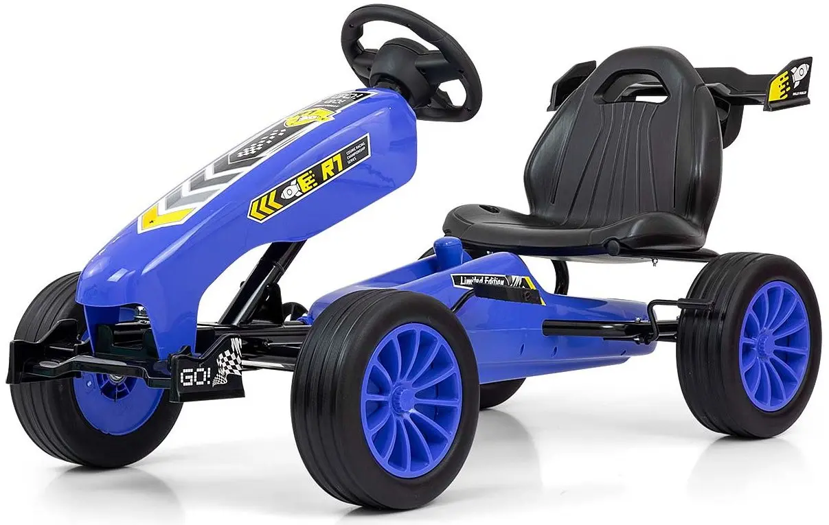 Carting cu pedale Milly Mally Go-Kart Rocket (Navy)