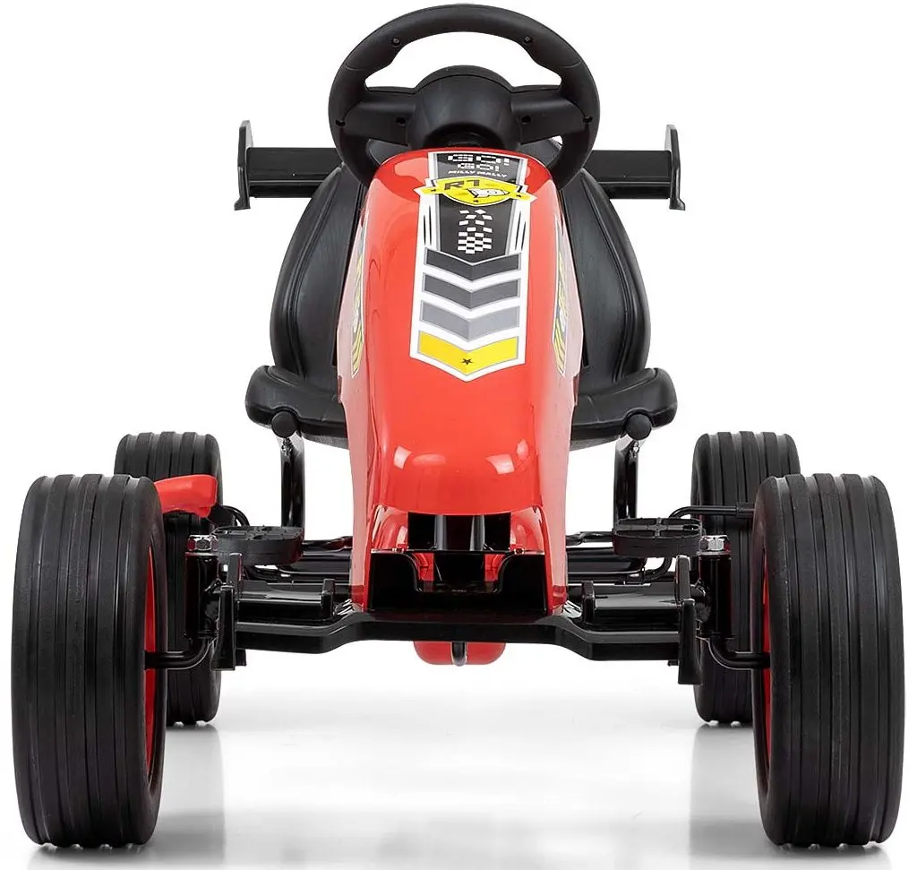 Carting cu pedale Milly Mally Go-Kart Rocket (Red)
