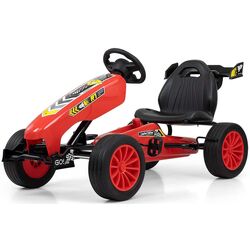 Carting cu pedale Milly Mally Go-Kart Rocket (Red)