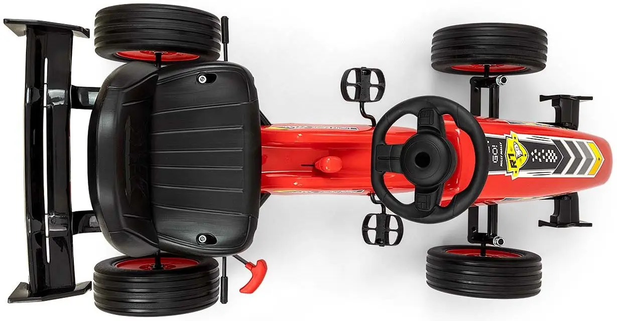 Carting cu pedale Milly Mally Go-Kart Rocket (Red)