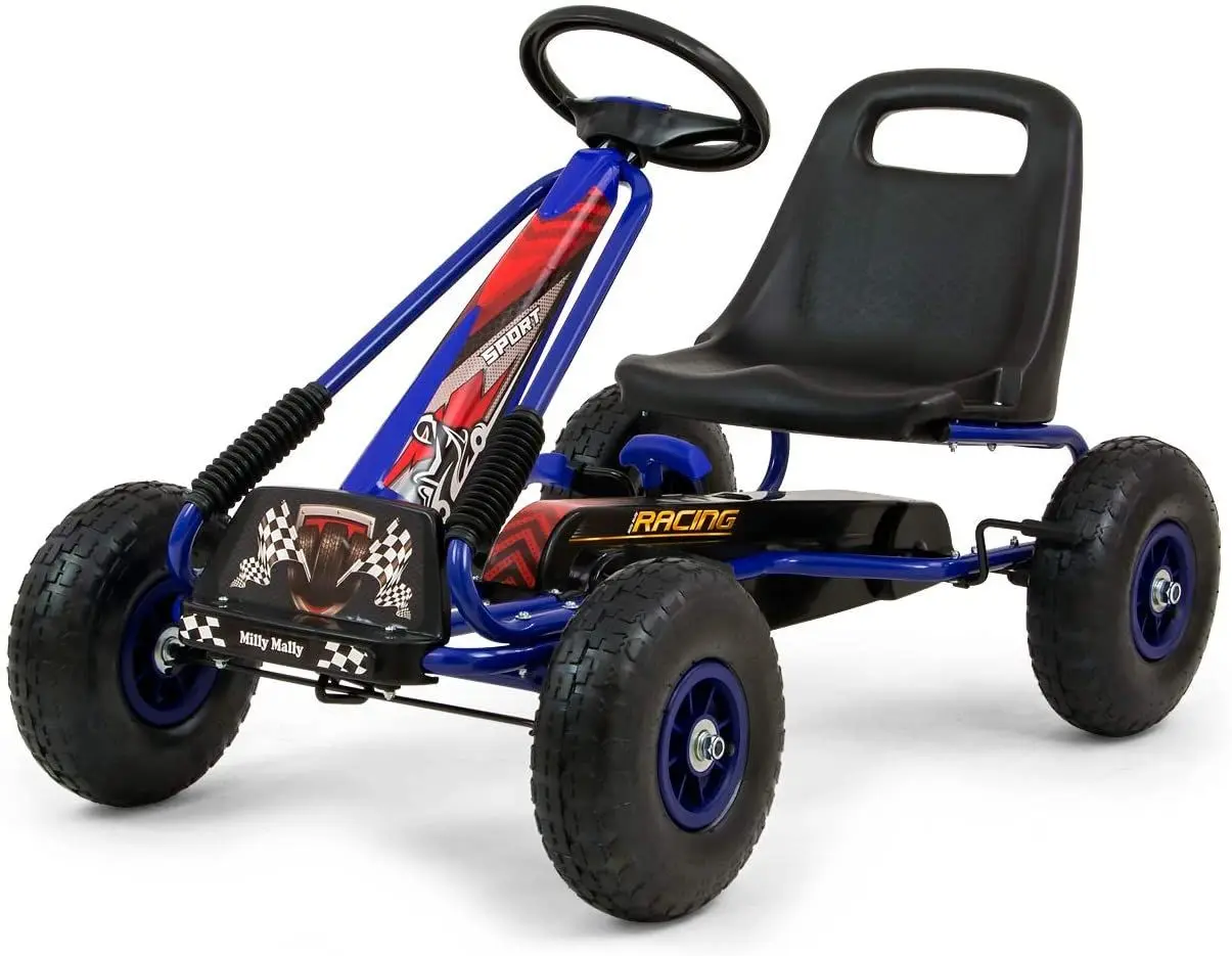 Carting cu pedale Milly Mally Go-Kart Thor (Blue)