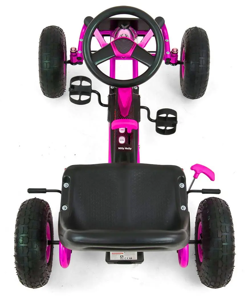 Carting cu pedale Milly Mally Go-Kart Thor (Pink)