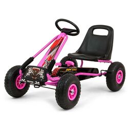 Carting cu pedale Milly Mally Go-Kart Thor (Pink)