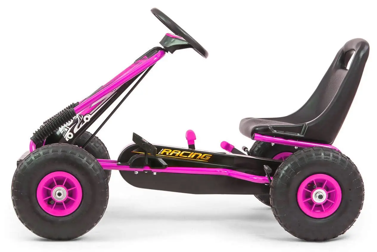 Carting cu pedale Milly Mally Go-Kart Thor (Pink)