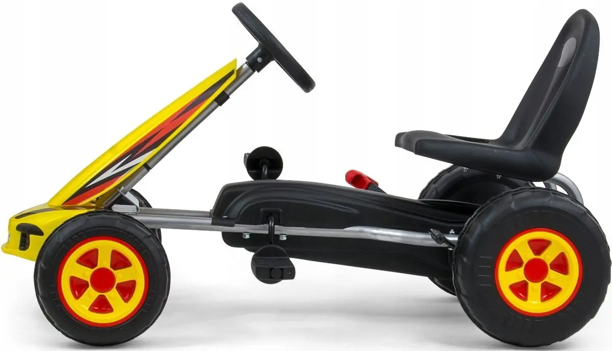 Carting cu pedale Milly Mally Go-Kart Viper (Yellow)