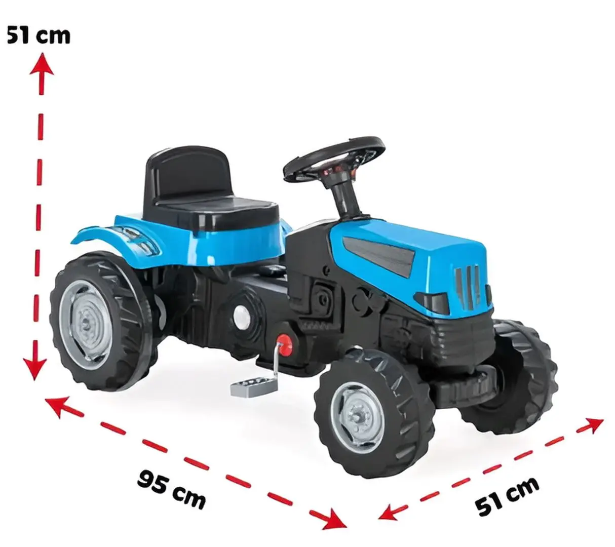 Tractor cu pedale Pilsan 07324 (Blue/Black) - 3