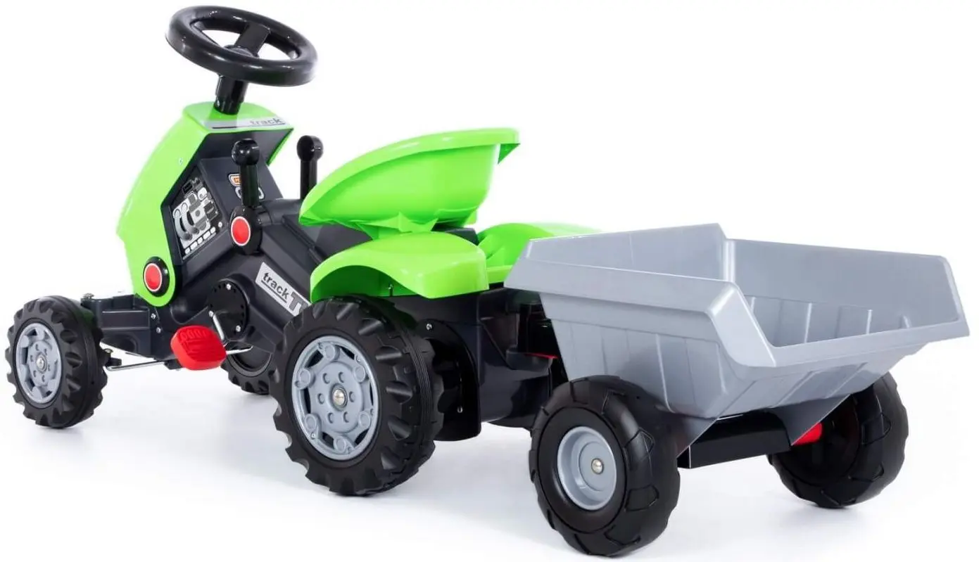 Tractor pedale cu remorca Полесье Turbo-2 52742 (Green)