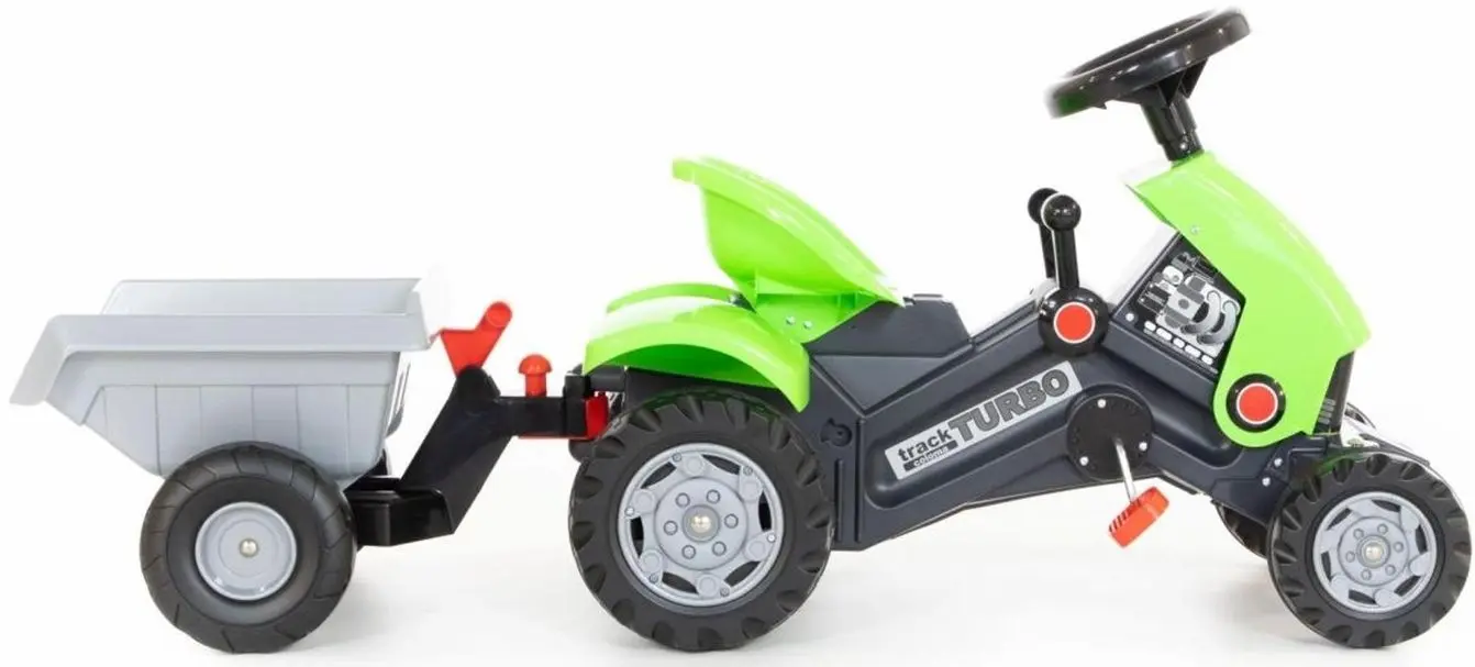 Tractor pedale cu remorca Полесье Turbo-2 52742 (Green)