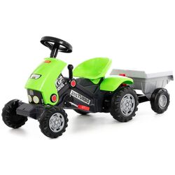 Педальный трактор с прицепом Полесье Turbo-2 52742 (Green)