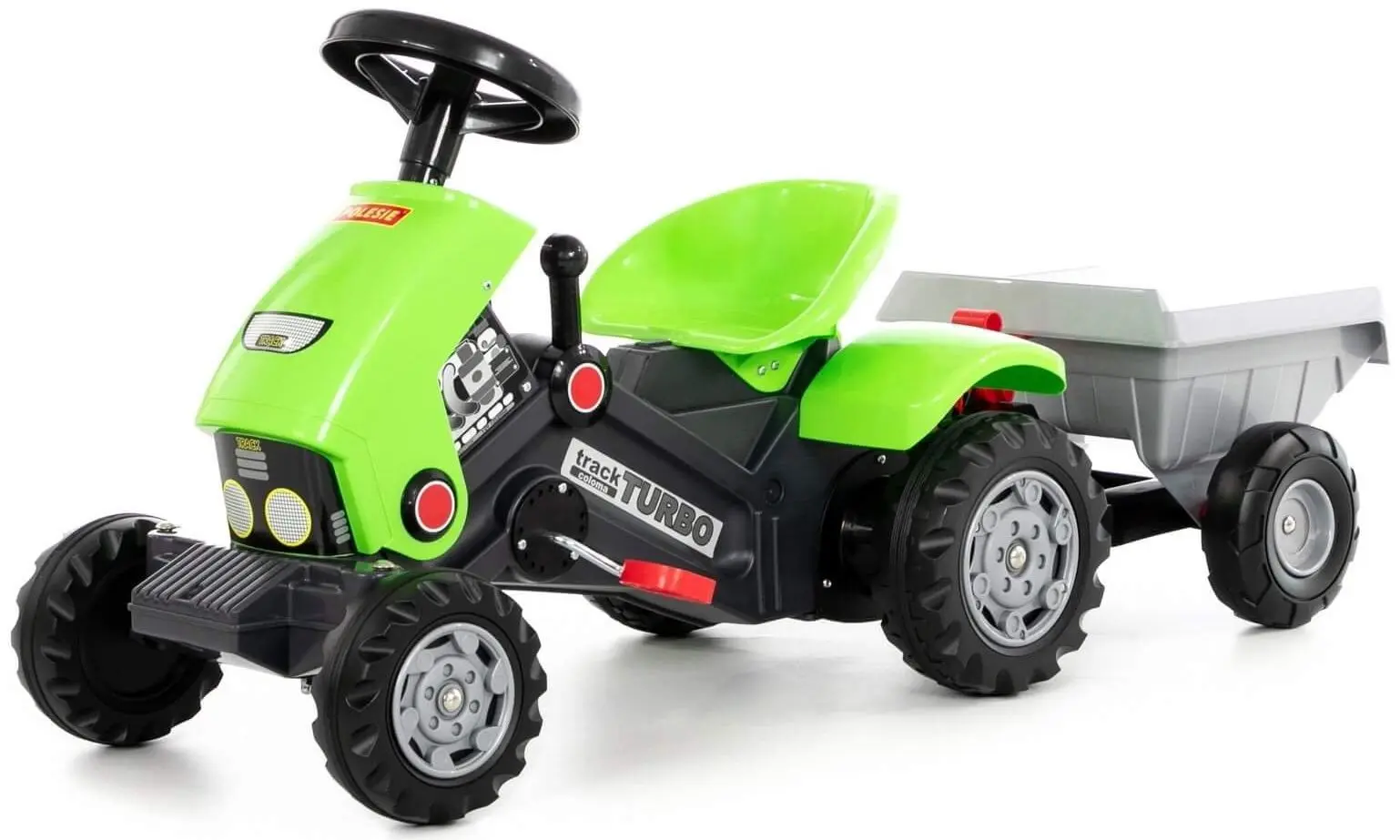 Tractor pedale cu remorca Полесье Turbo-2 52742 (Green)