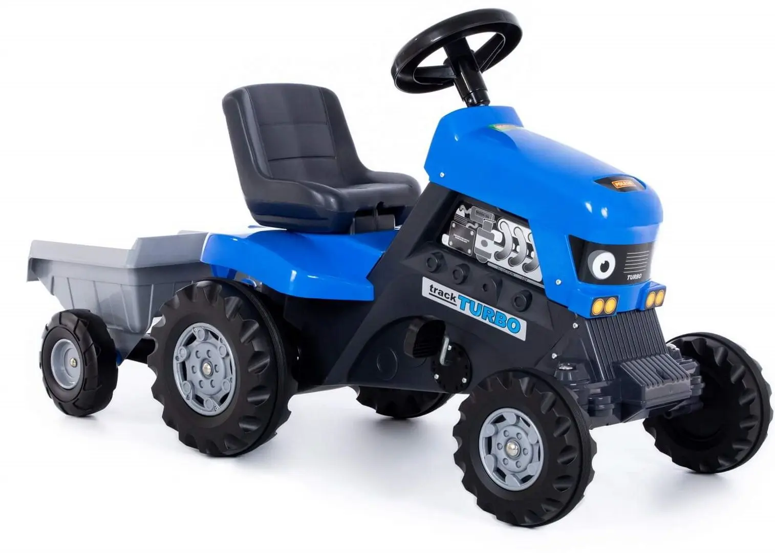 Педальный трактор с прицепом Polesie Turbo (Blue) - 2