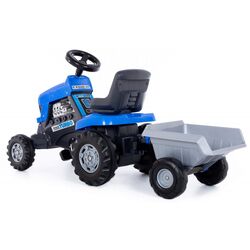 Педальный трактор с прицепом Polesie Turbo (Blue) Thumb