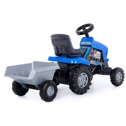 Педальный трактор с прицепом Polesie Turbo (Blue) Thumb