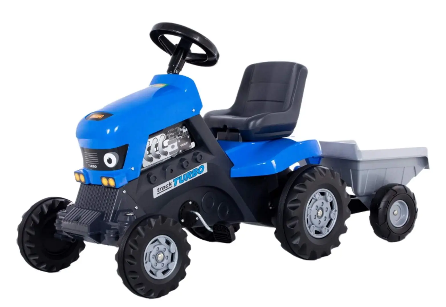 Педальный трактор с прицепом Polesie Turbo (Blue)