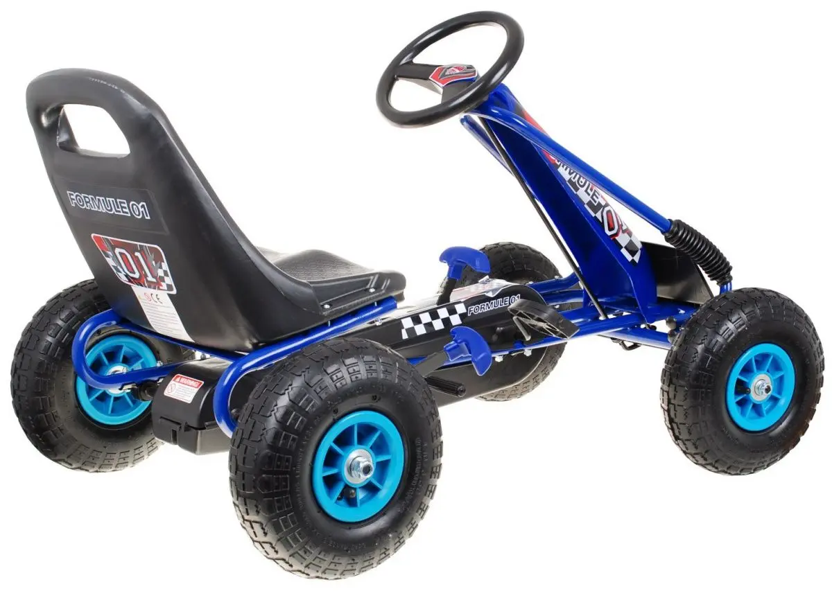 Carting cu pedale Ramiz Go-kart Air (Blue/Black)