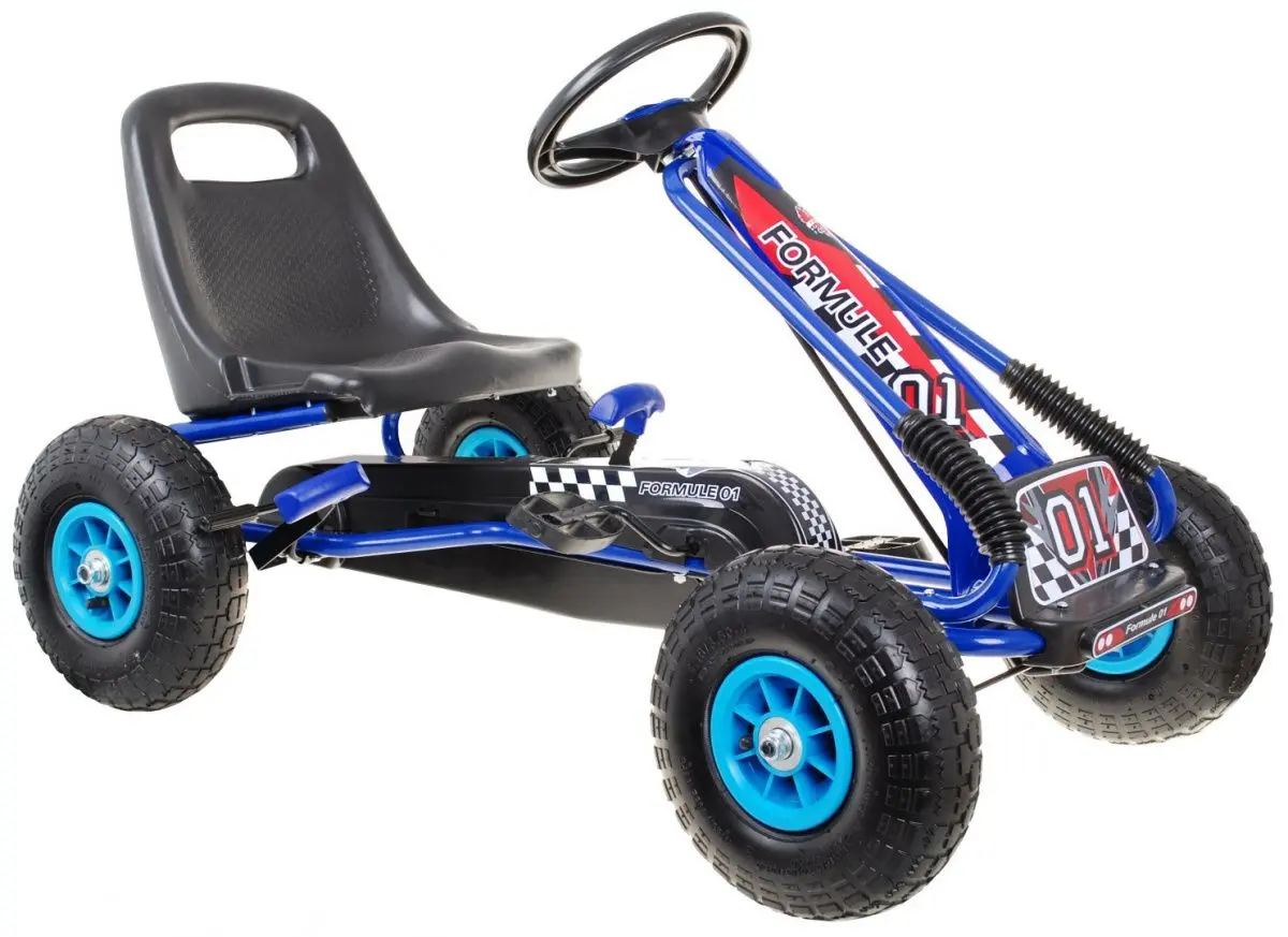 Carting cu pedale Ramiz Go-kart Air (Blue/Black)