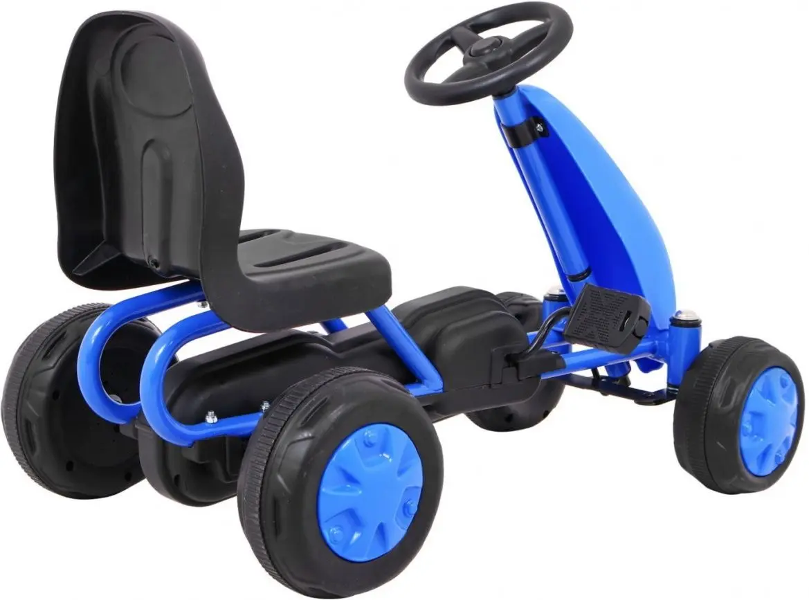 Carting cu pedale Ramiz Go-kart (Blue/Black)
