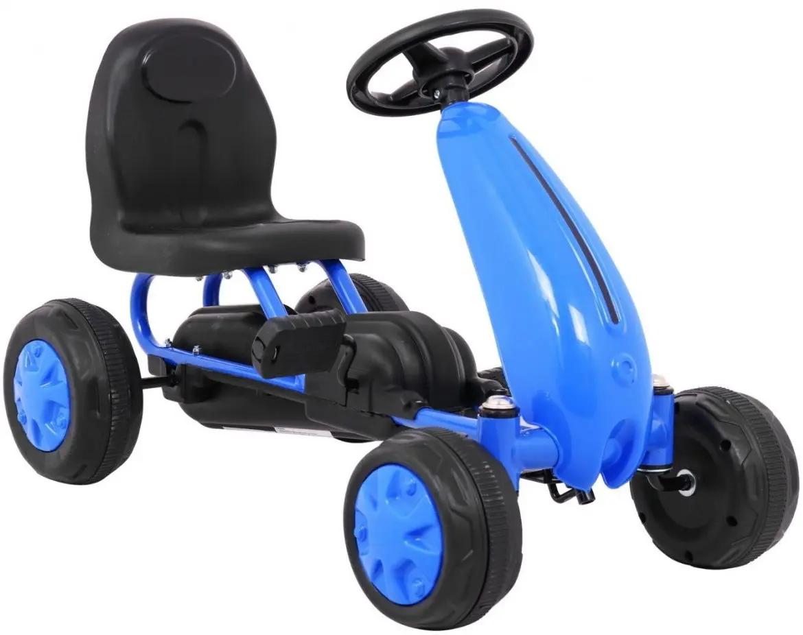 Carting cu pedale Ramiz Go-kart (Blue/Black)