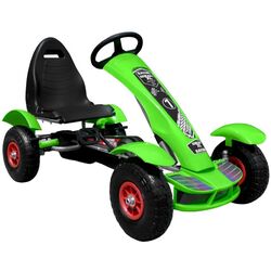 Carting cu pedale Ramiz Large Go-Kart Pumped (Green/Black) Thumb
