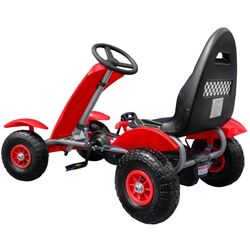 Carting cu pedale Ramiz Large Go-Kart Pumped (Red/Black) Thumb