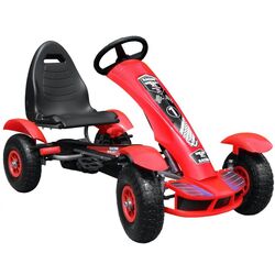 Carting cu pedale Ramiz Large Go-Kart Pumped (Red/Black) Thumb