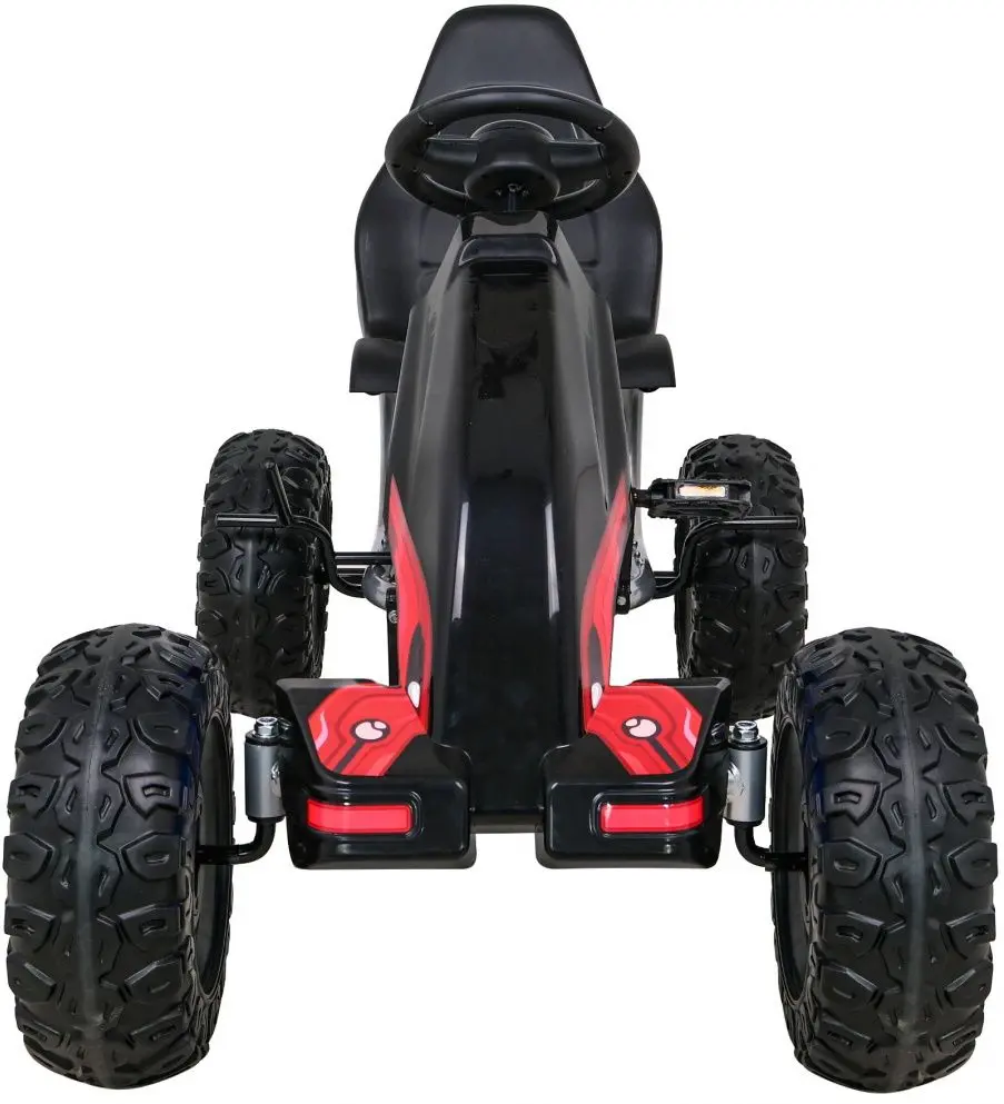 Carting cu pedale Ramiz Large Go-kart Strong (Black/Red)