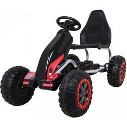 Carting cu pedale Ramiz Large Go-kart Strong (Black/Red)