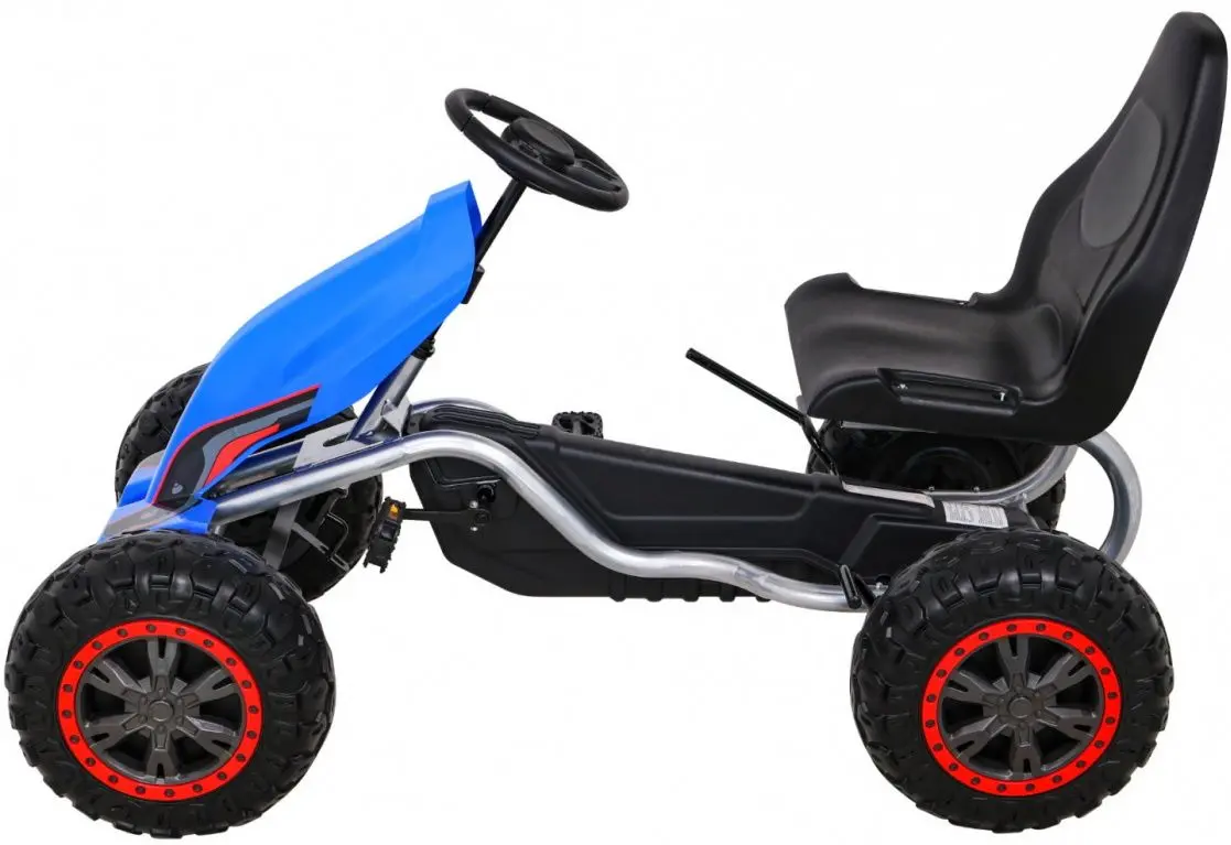 Carting cu pedale Ramiz Large Go-kart Strong (Blue/Black)