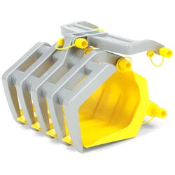 Galeata pentru tractor cu pedale RollyToys rollyTimber 409679 (Yellow/Grey)