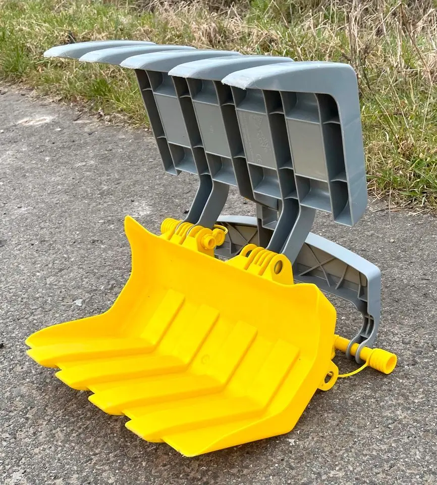 Galeata pentru tractor cu pedale RollyToys rollyTimber 409679 (Yellow/Grey)