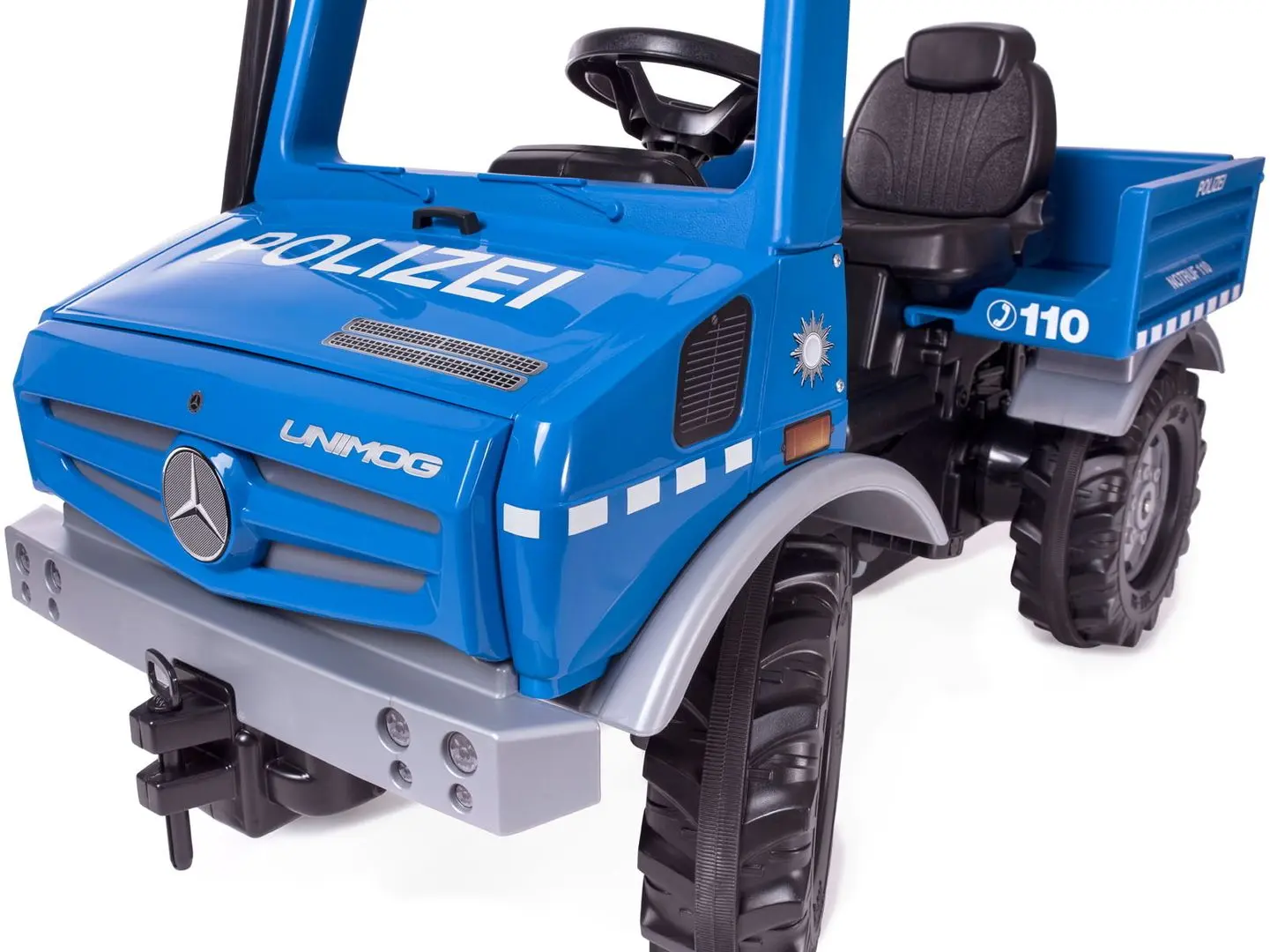 Camion cu pedale Rolly Toys Unimog Polizei (Blue/Grey)