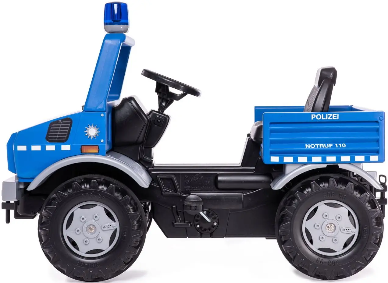 Camion cu pedale Rolly Toys Unimog Polizei (Blue/Grey)