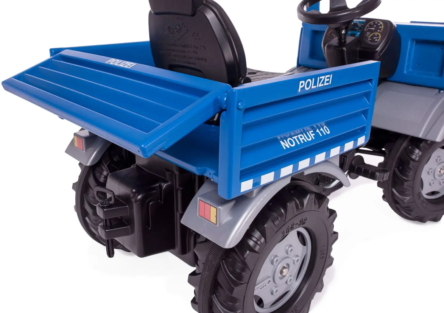 Camion cu pedale Rolly Toys Unimog Polizei (Blue/Grey)