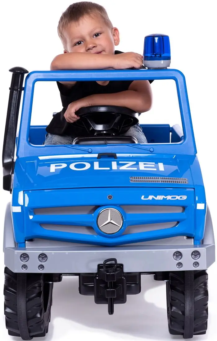 Camion cu pedale Rolly Toys Unimog Polizei (Blue/Grey)