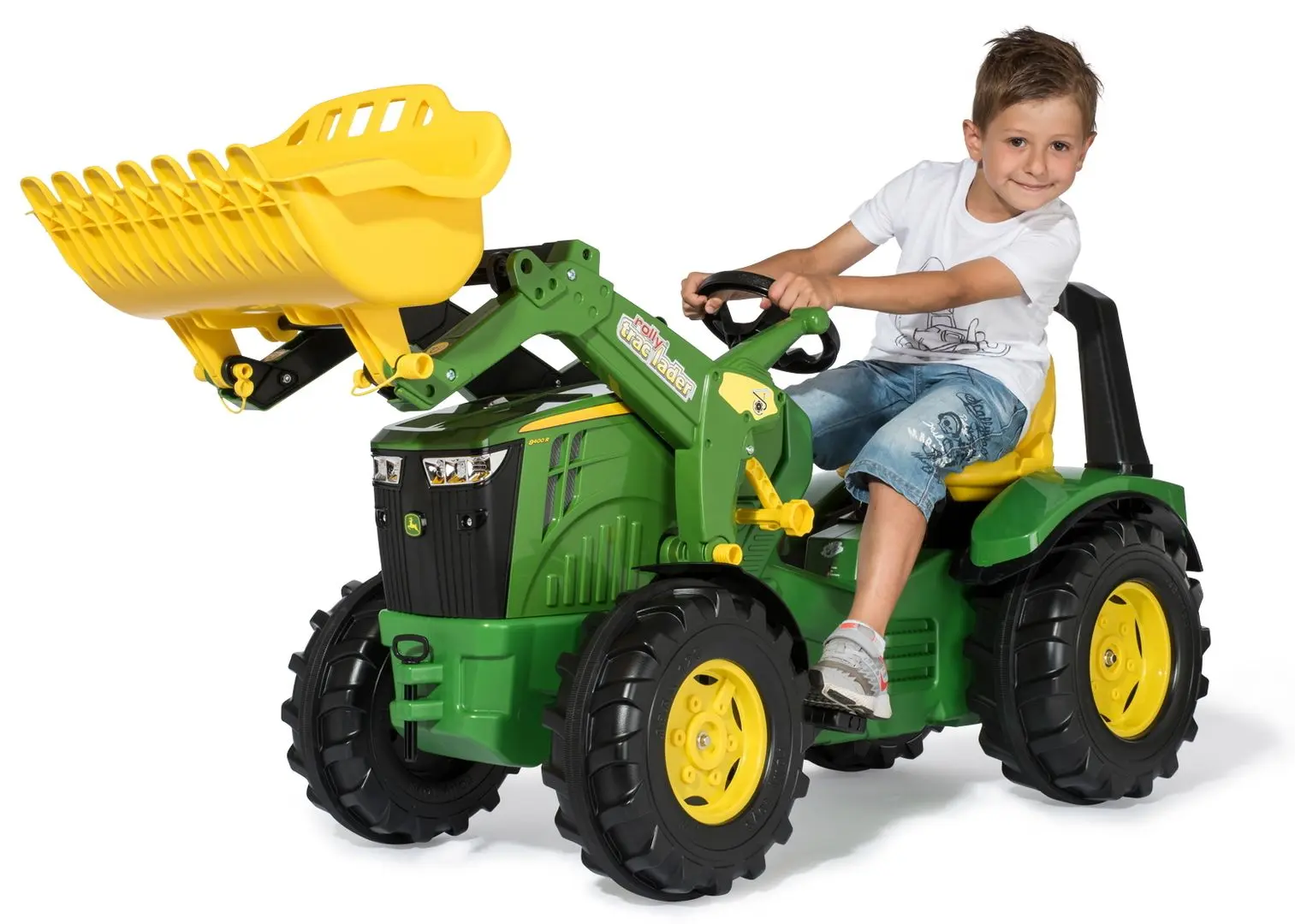 Tractor cu pedale RollyToys rollyX-Trac Premium John Deere 8400R 651047 (Green)