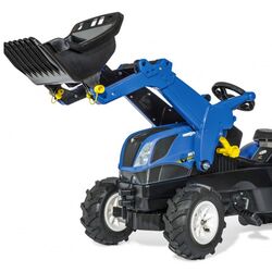 Tractor cu pedale si găleată RollyToys 611270 (Blue/Black) Thumb