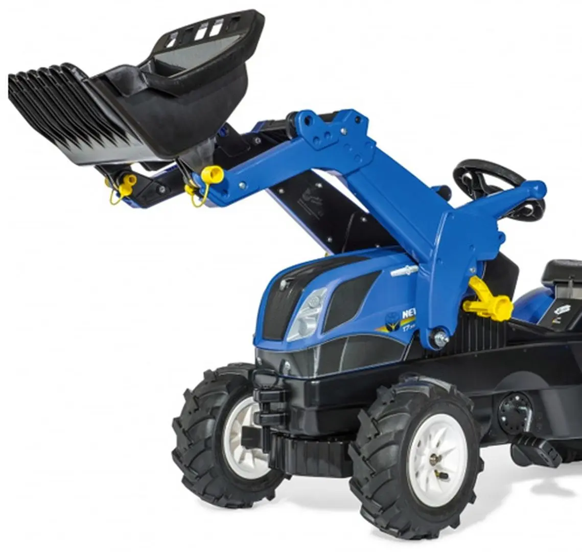 Tractor cu pedale si găleată RollyToys 611270 (Blue/Black)