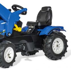 Tractor cu pedale si găleată RollyToys 611270 (Blue/Black) Thumb