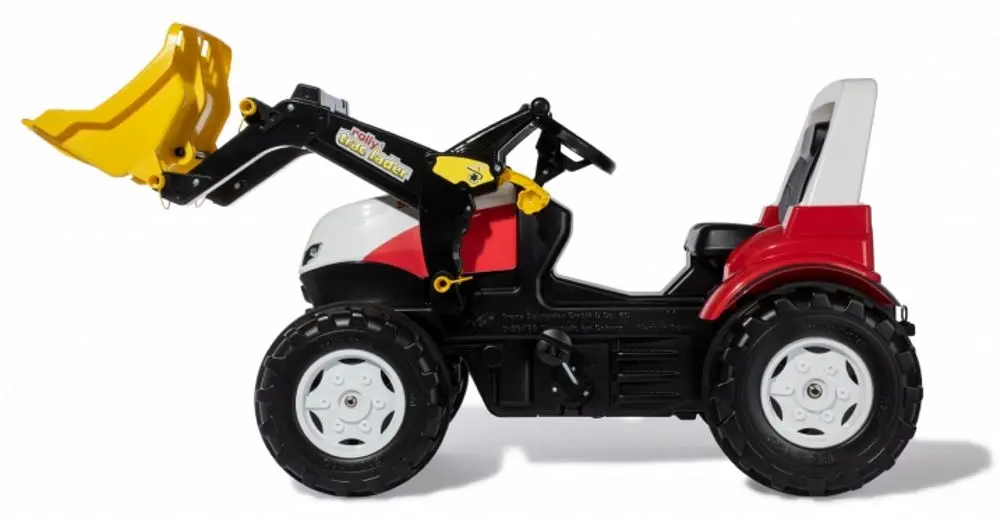 Tractor pedale cu găleată RollyToys 710041 (Red/White)