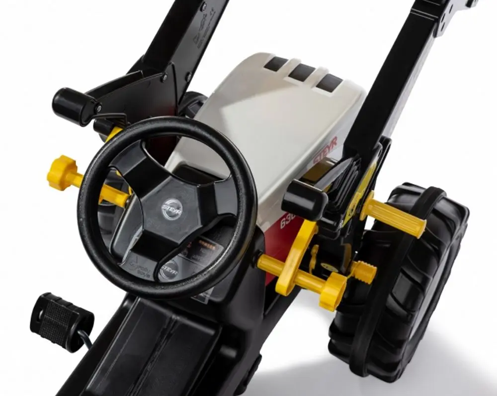 Tractor pedale cu găleată RollyToys 710041 (Red/White)