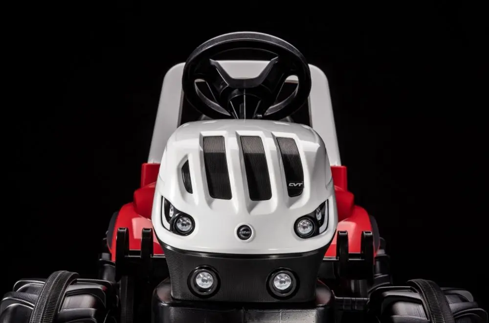 Tractor pedale cu găleată RollyToys 710041 (Red/White)