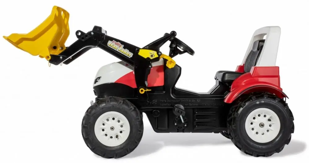 Педальный трактор с ковшом RollyToys 710065 (Red/White) - 2