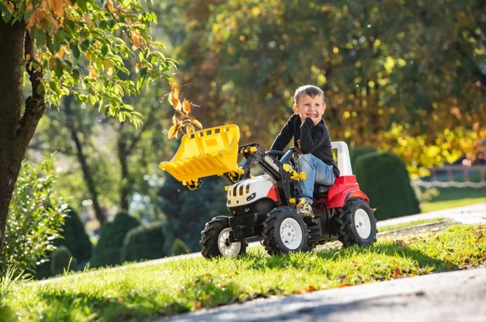 Педальный трактор с ковшом RollyToys 710065 (Red/White) - 12